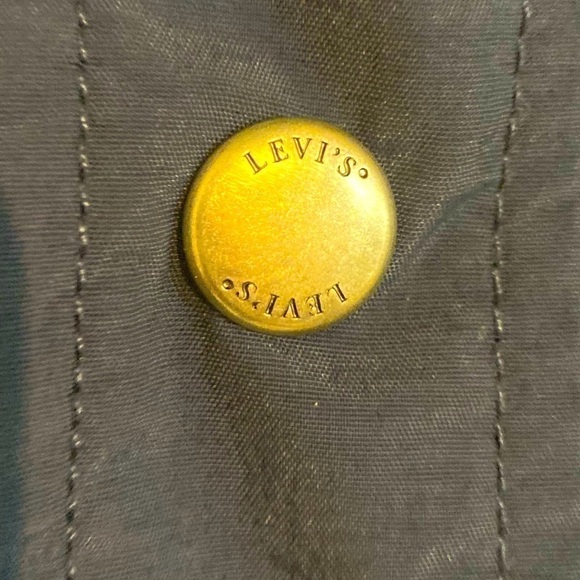Vintage men’s Levi’s nylon dark denim lightweight shirt jacket shacket large - Picture 5 of 9